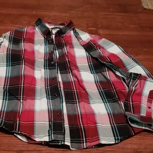 Mens Express Plaid Button Down shirt